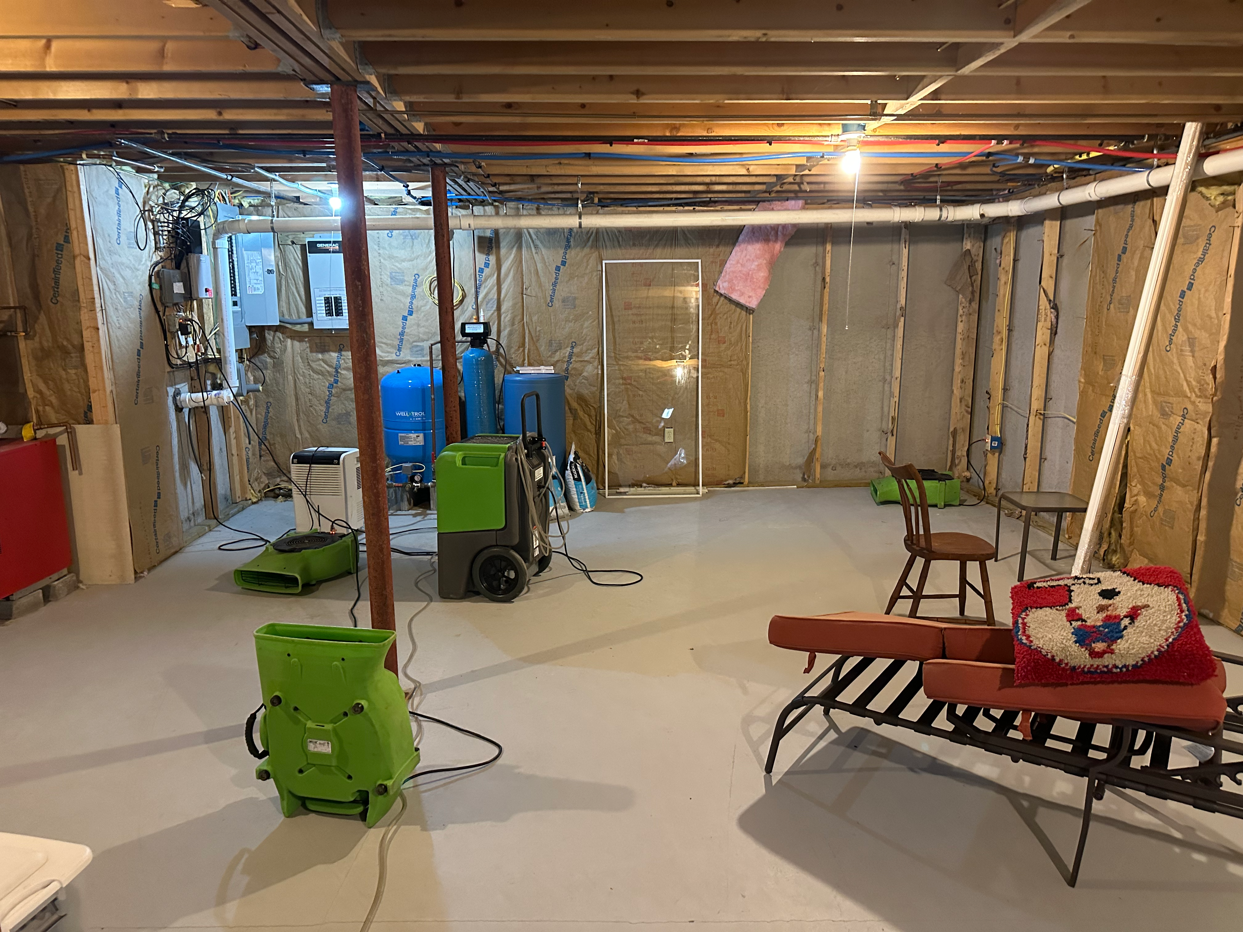 Basement, Mold Remediation, Residential Home, Air Movers, Purifiers, Suffolk County Long Island New York CRHOYT (631) 615-0149